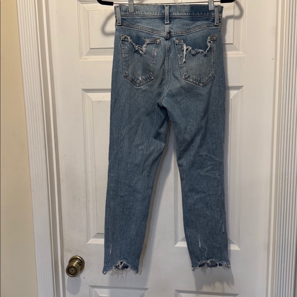 Abercrombie & Fitch Blue Distressed mom jeans - Picture 4 of 5
